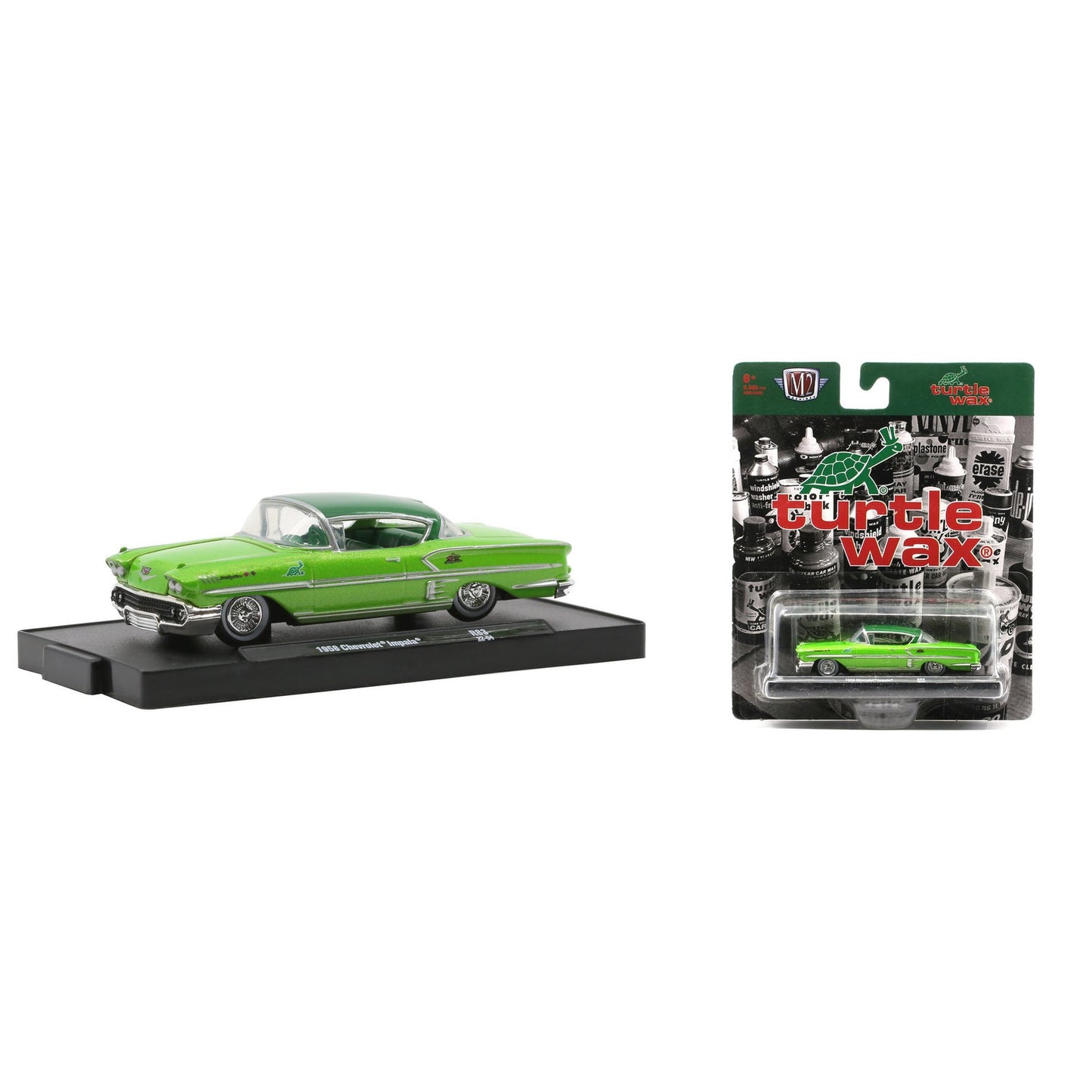 M2 - 1/64 1958 Chevrolet Impala *TURTLE WAX*, green