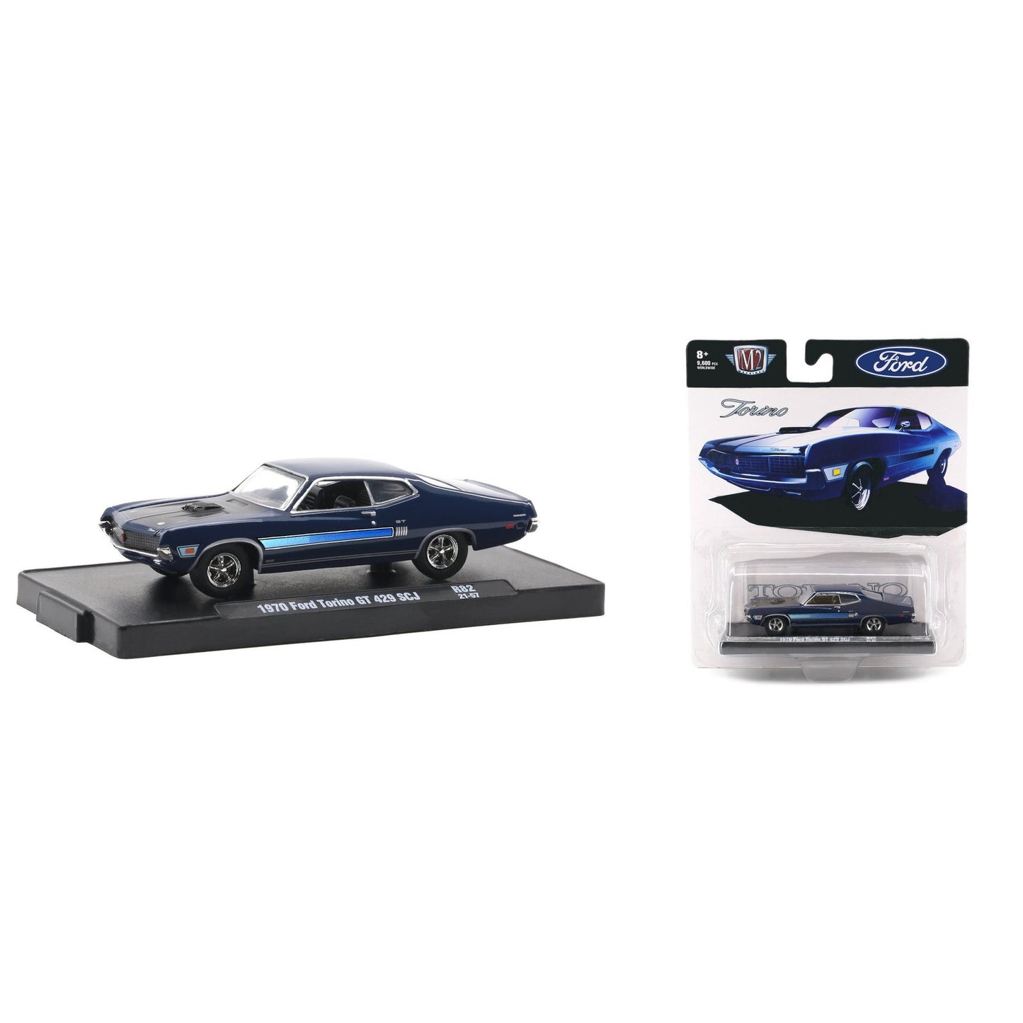 M2 - 1/64 1970 Ford Torino GT 429 SCJ, dark blue