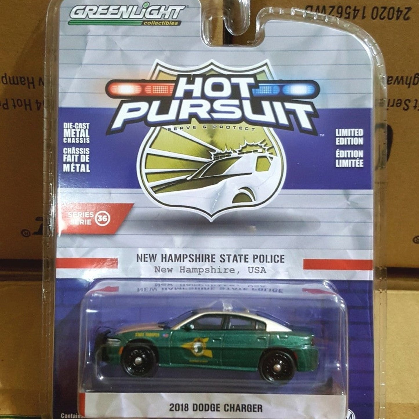 Greenlight - 2018 Dodge Charger - New Hampshire State Police, New Hampshire, USA
